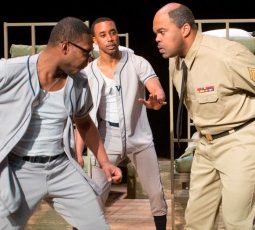 From left, Tamarus Harvell, Eric Walker, Rashawn Thompson, Antoine Pierre Whitfield and Kory Pullam in A Soldier's Play at Raven credit  Dean LaPrairie