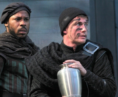 Ro Boddie as Horatio and Matt Schwader in title role of 'Hamlet' at American Players Theatre 2013 (Carissa Dixon)