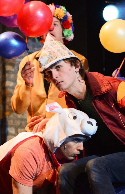 Jack (Aubrey McGrath) just wants to keep his cow Milky White (Will Skrip). (Photo by Evan Hanover)