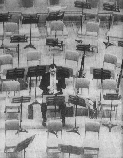 Ray Still, rehearsing alone onstage at the Chicago Symphony's Orchestra Hall (RayStillOboist on Facebook)