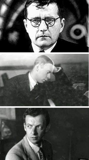 From top: Shostakovich, Prokofiev, Britten.