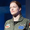 Gwendolyn Whiteside portrays the Pilot in the American Blues Theater production of George Brant's 'Grounded.' (Johnny Knight)