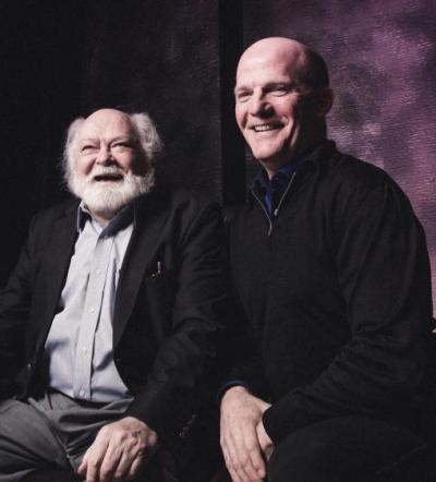 Former Court Theatre artistic director Nicholas Rudall (1971-1994) and current artistic director Charles Newell. (Joe Mazza)