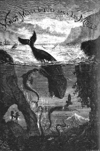 Title page of 'Vingt mille lieues sous les mers' (20,000 Leagues Under the Sea) 1871. (Wiki)