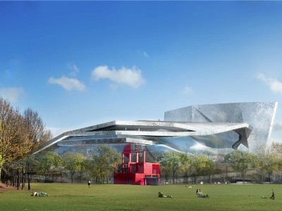 Architectural rendering of the Paris Philharmonie, scheduled to open in January 2015. (philharmoniedeparis.fr)