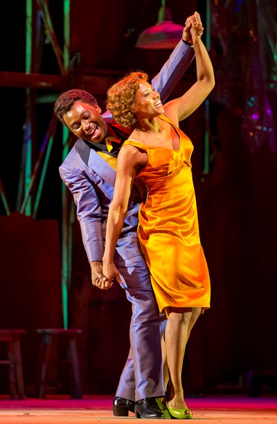 A little 'happy dust' keeps Bess (Adina Aaron) in the thrall of Sportin' Life (Jermaine Smith). (Todd Rosenberg)