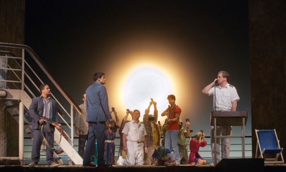 Chaos reigns aboard the Achille Lauro as the terrorists take control. Metropolitan Opera 2014 (Ken Howard)