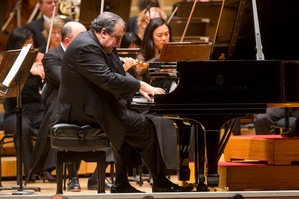 Pianist Yefim Bronfman performed Brahms' Second Piano Concerto with the Chicago Symphony Orchestra. (Todd Rosenberg)