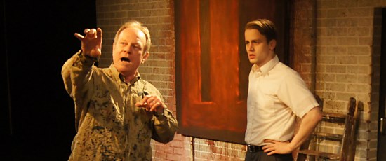 Painter Mark Rothko (Brian Parry, left) wants young assistant Ken (Aaron Kirby) to grasp the power in his art. (Jan Ellen Graves)