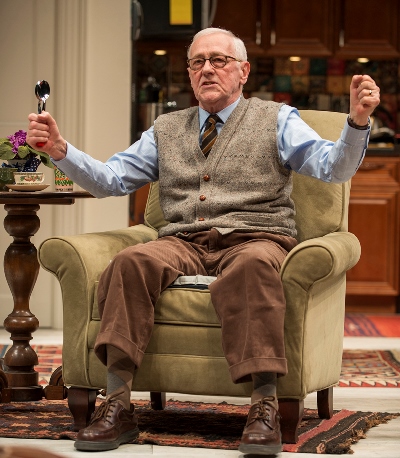 Carol's father (John Mahoney) gives a performance on the spoons. (Michael Brosilow)