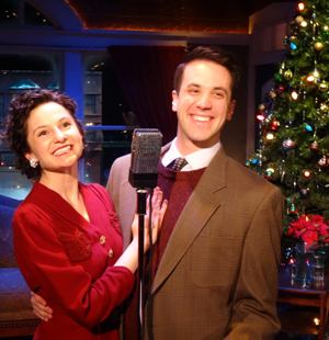 Amanda Tanguay (as Mary Bailey) and Zach Kenney (George Bailey) co-star in 'It's a Wonderful Life' at ABT. (Jaclyn Holsey)