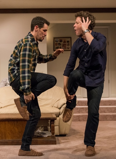 The crazy days of boyhood come back for brothers Drew (Ryan Hallahan) and Jake (Madison Dirks). (Michael Brosilow)