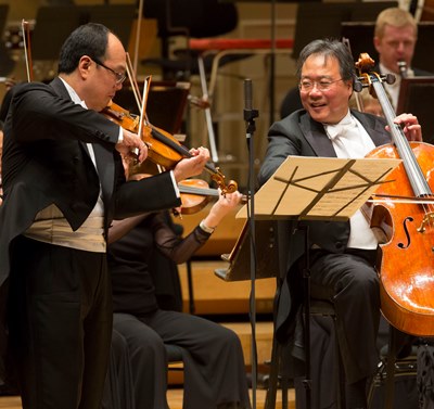 Robert Chen shared the limelight with cellist Yo-Yo Ma. (Todd Rosenberg)